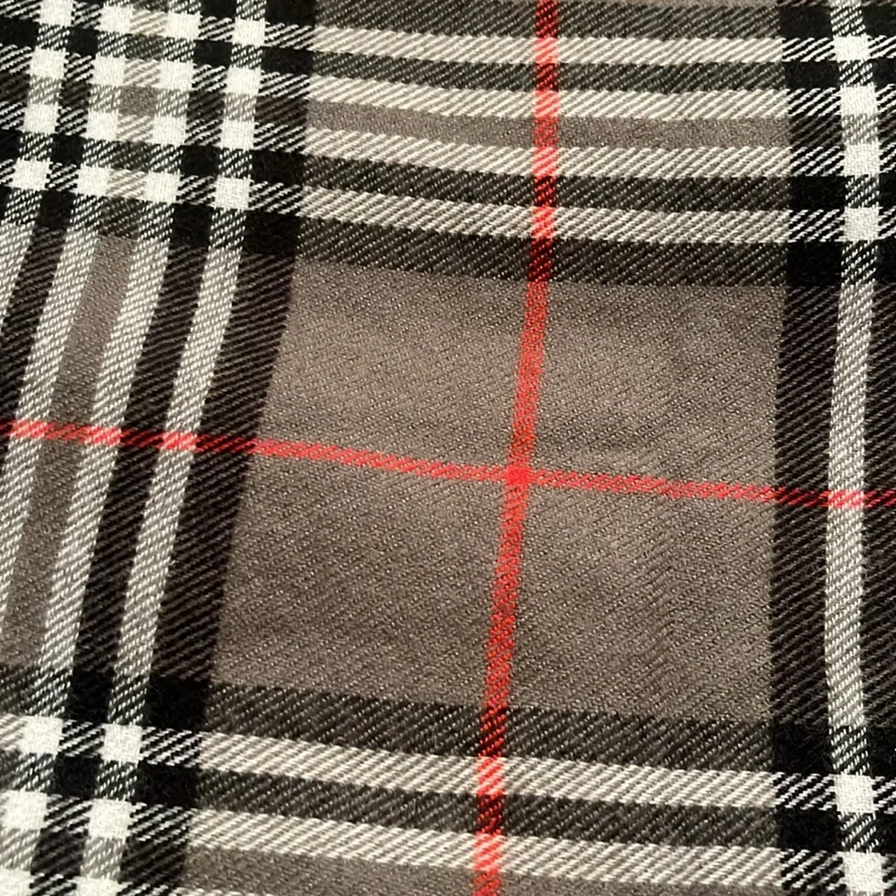 Men’s plaid grey scarf Cashmere Feel Italy Design